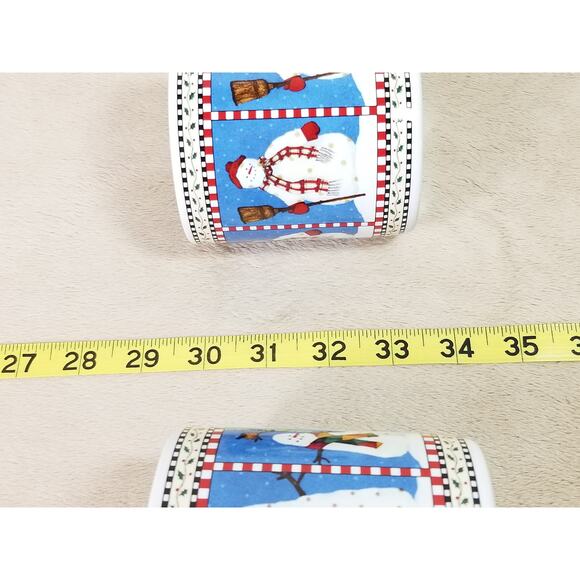 Sakura Snowman Coffee Mug Tea Cup 12oz Debbie Mumm Stoneware 4" Christmas x2 - Picture 12 of 12